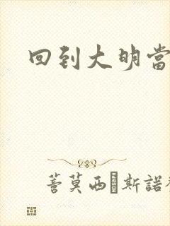 回到大明当才子