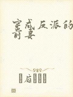 穿成反派的炮灰前妻封面