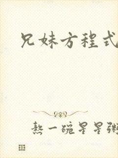 兄妹方程式封面