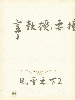 言教授,要撞坏了