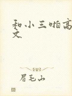 和小三啪高辣h文