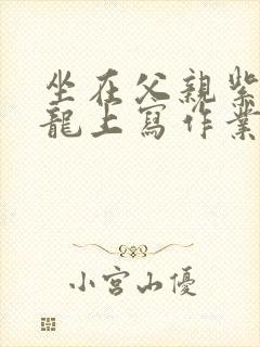 坐在父亲紫色大龙上写作业