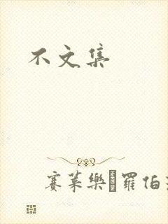 不文集封面