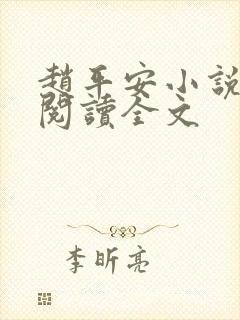 赵平安小说免费阅读全文