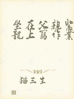 坐在父亲紫色大龙上写作业