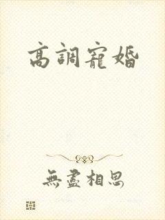 高调宠婚封面