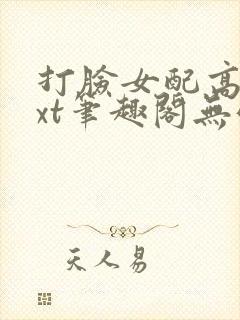 打脸女配高攀txt笔趣阁无弹窗