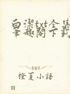 白洁txt全集笔趣阁下载封面