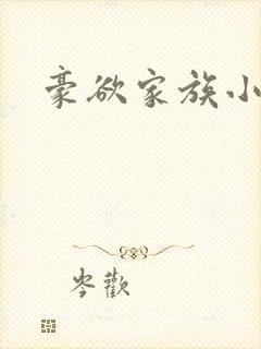 豪欲家族小说封面