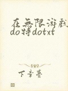 在无限游戏大里do特dotxt