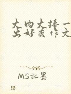 大肉大捧一进一出好爽作文