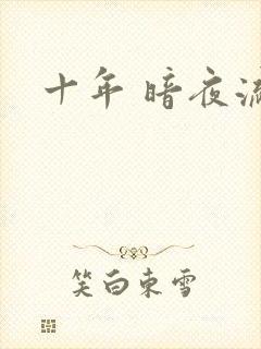 十年 暗夜流光封面
