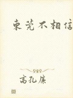 东莞不相信眼泪封面