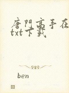 唐门高手在异世txt下载