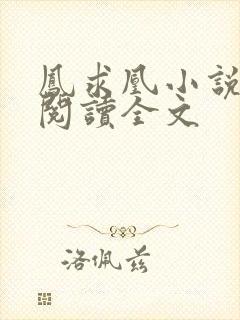 凤求凰小说免费阅读全文封面