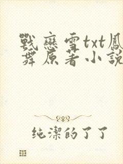 战恋雪txt凤舞原著小说