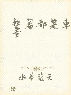 整篇都是车的文章封面