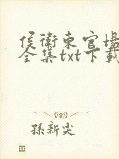 侯卫东官场笔记全集txt下载