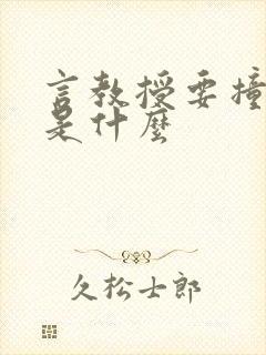 言教授要撞坏了是什么