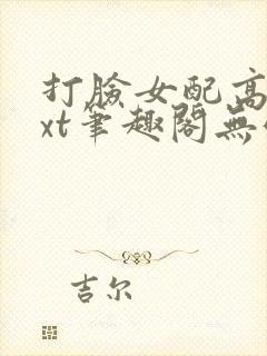 打脸女配高攀txt笔趣阁无弹窗