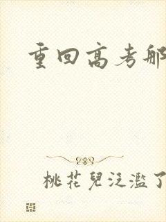 重回高考那一年封面