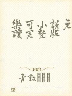 乐可小说免费阅读完整版封面