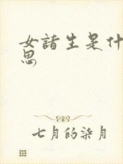 女诸生是什么意思封面
