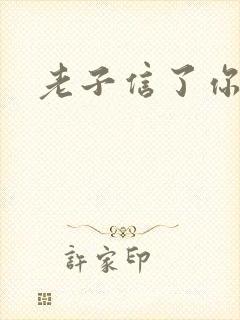 老子信了你的邪封面