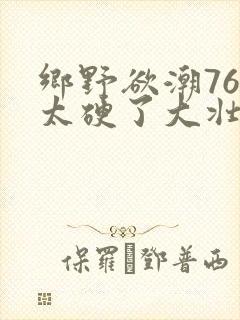 乡野欲潮76章太硬了大壮下载