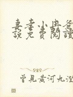 妻孝小冉爸爸小说免费阅读