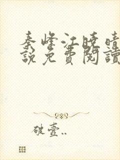 秦峰江晓晴的小说免费阅读