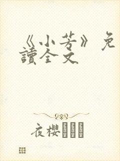 《小芳》免费阅读全文封面