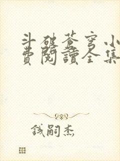 斗破苍穹小说免费阅读全集封面