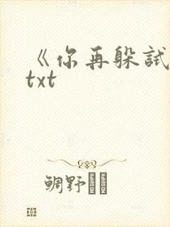 《你再躲试试》txt