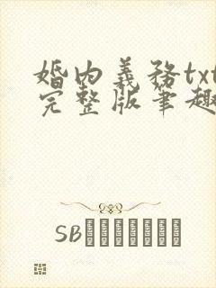 婚内义务txt完整版笔趣阁