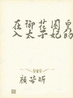 在御花园皇上进入太子妃的小说封面