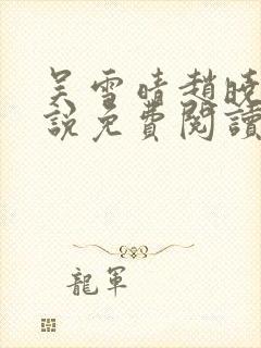 吴雪晴赵晓东小说免费阅读