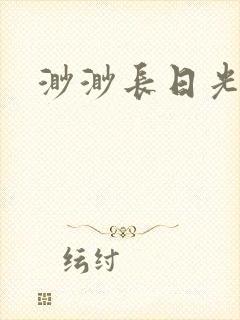 渺渺长日光阴封面