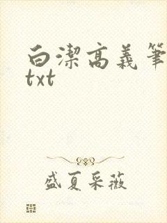白洁高义笔趣阁txt封面