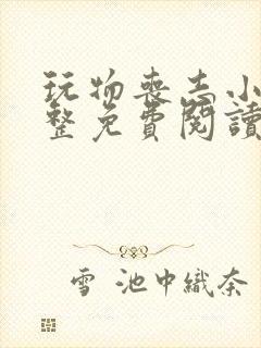 玩物丧志小说完整免费阅读笔趣阁无弹窗