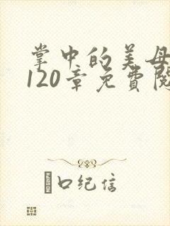 掌中的美母版主120章免费阅读