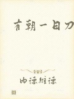有朝一日刀在手封面