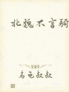 北魏不言骑封面