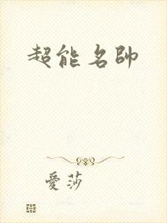 超能名帅封面