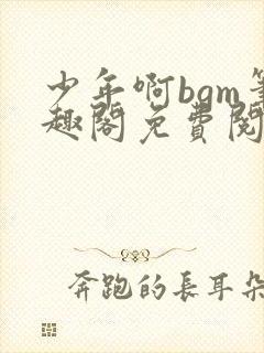 少年啊bgm笔趣阁免费阅读全文下载