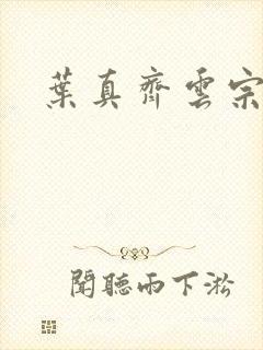 叶真齐云宗免费