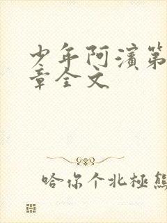 少年阿滨第13章全文