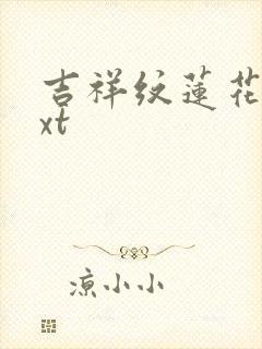 吉祥纹莲花楼txt