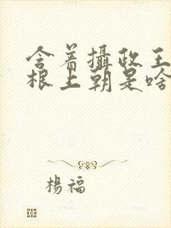 含着摄政王的紫根上朝是啥小说