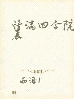 情满四合院演员表